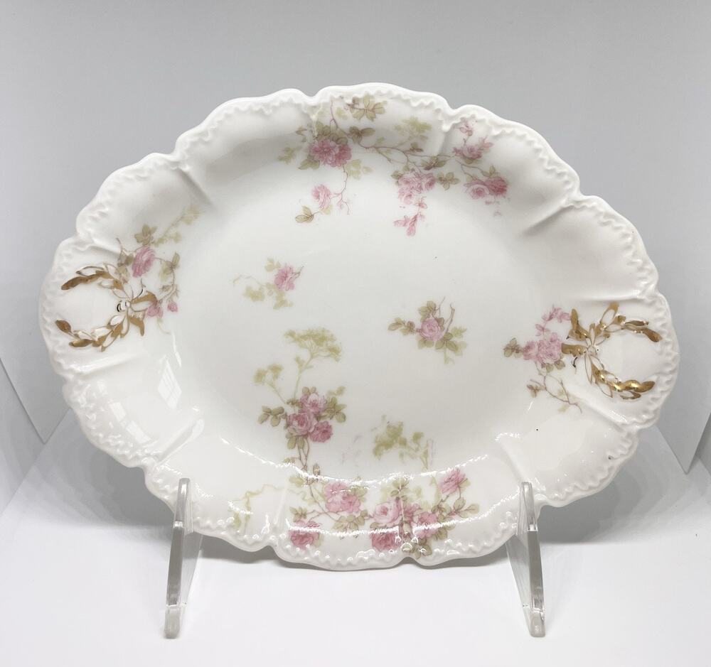Antique Haviland & Co Limoges France Oval Relish Dish, c. 1900